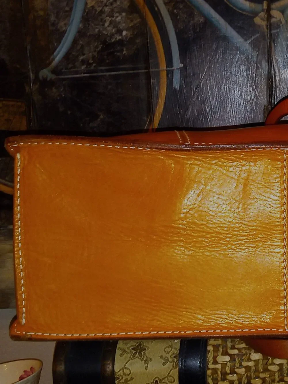 Old Trend Modern Vintage Rosa Tan Leather Carryall Tote